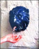 Fontaine à tête de lion